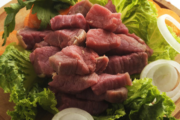 Carne cruda per lo spezzatino