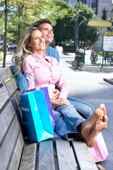 Shopping couple
