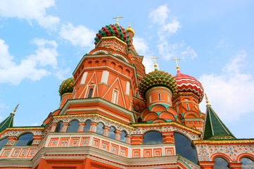 Fototapeta na wymiar Architectural details of St Basil's Cathedral on Red Square