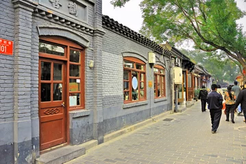 Foto op Canvas De oude stad van Peking, de typische huizen (Hutong). © claudiozacc