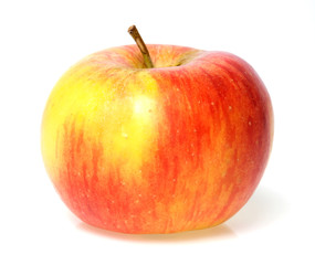 one apple on white background