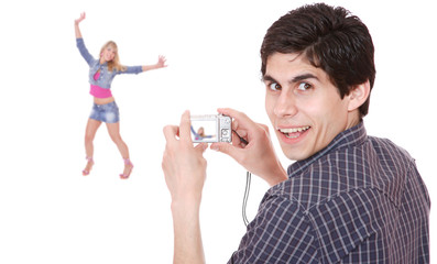 Man taking pictures