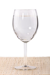 Transparent glass of water isolated