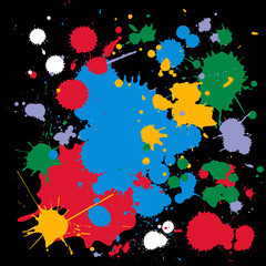 colorful ink splats