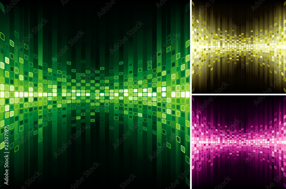 Aufkleber Set of Abstract digital background.