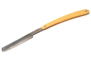 Old razor isolated over white