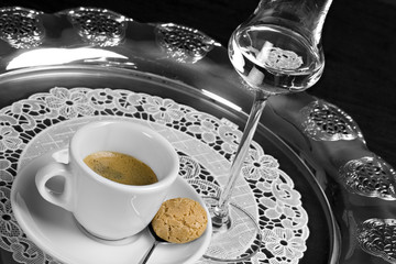 Espresso und Grappa