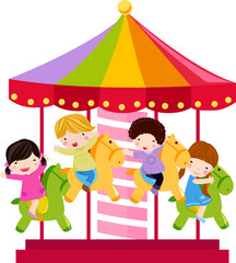 Carousel and children