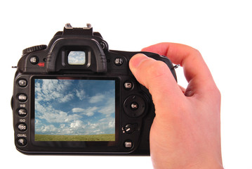 Digital camera in hand