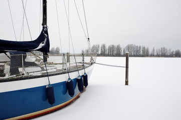 Boat Moored in Ice
