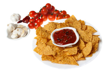 Tortilla chips slices