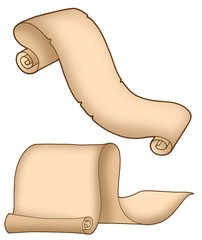 Fototapeta premium Two old paper banners