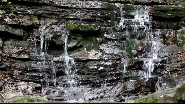 Running water in the Carpathians Mountains