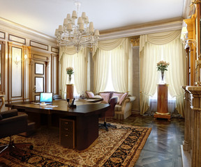 posh office in a classic style