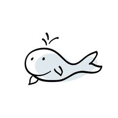 Wale. Zoo figure adapted for the child's perception.