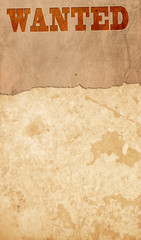 Wanted - old wanted paper textures with space for text or image.
