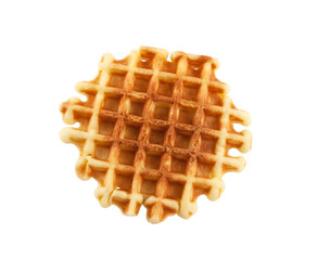 Belgian waffles isolated on white