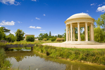 Love temple and river of Versailles Chateau, France