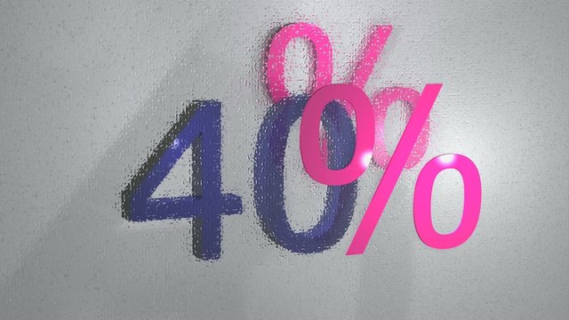 Rabatt - 40 Prozent - Animation