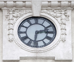 Ancient clock on the wall