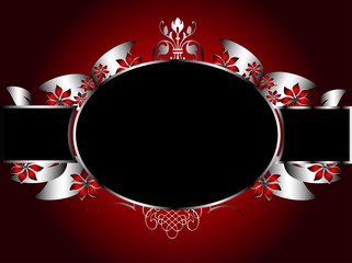A silver floral background design