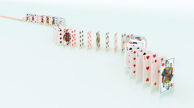 carte da gioco in fila