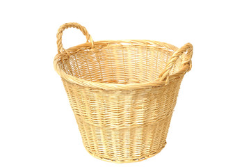 Wicker Basket On White Background