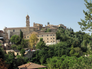 Fototapeta na wymiar Medieval Town In Montalcino Area, Tuscany, Italy