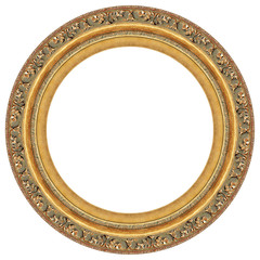Oval gold picture frame