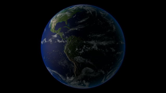 Rotaing globe video loop