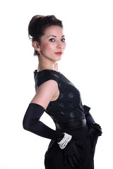 beautiful young asain retro style woman