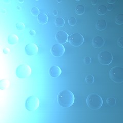 Abstract blue bubbles background