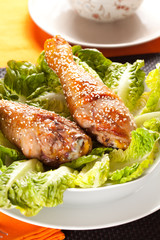caramelized chicken thighs with sesame