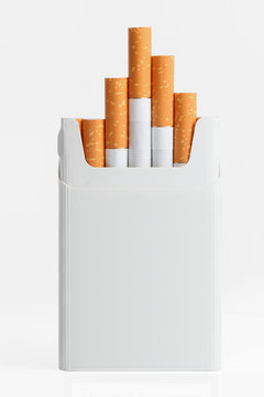 Pack of cigaretteswith cigarettes sticking out