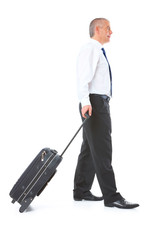 Portrait of business man with luggage