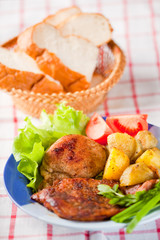 Cutlet with fried potato
