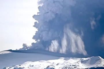 Crédence de cuisine en verre imprimé Volcan Volcan Eyjafjallajokull