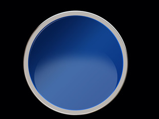 Button Blau Rund Glas