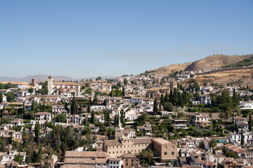 cityscape with view on the roofs in european city
