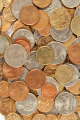 Background from coins of the different countries