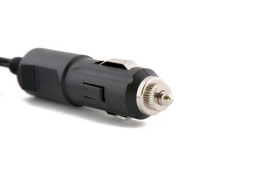 Car mobile phone charger isolated on white background