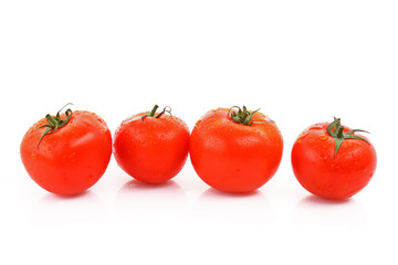 red tomato  vegetables   isolated on white background