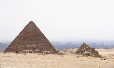 Pyramid with the city