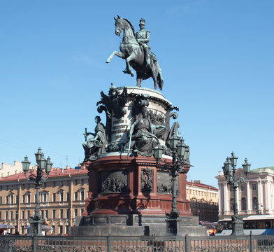 Russia, St. Petersburg. Monument to Nicholas I