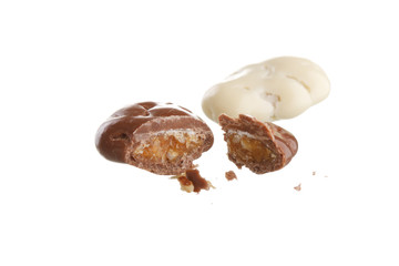 almonds in the chocolate.