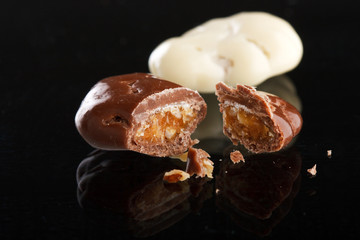 almonds in the chocolate.
