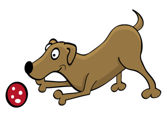 Playing cartoon dog
