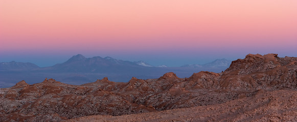 Majestic Atacama Desert sunset panorama, Chile