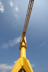 Fototapeta na wymiar Yellow crane sky