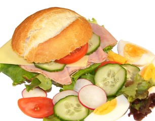 Brötchen mit Schinken